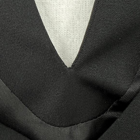 ALEXANDER MCQUEEN Wool Sheath Dress Womens 38 Black Pockets Elbow Sleeve Pencil - Picture 13 of 16